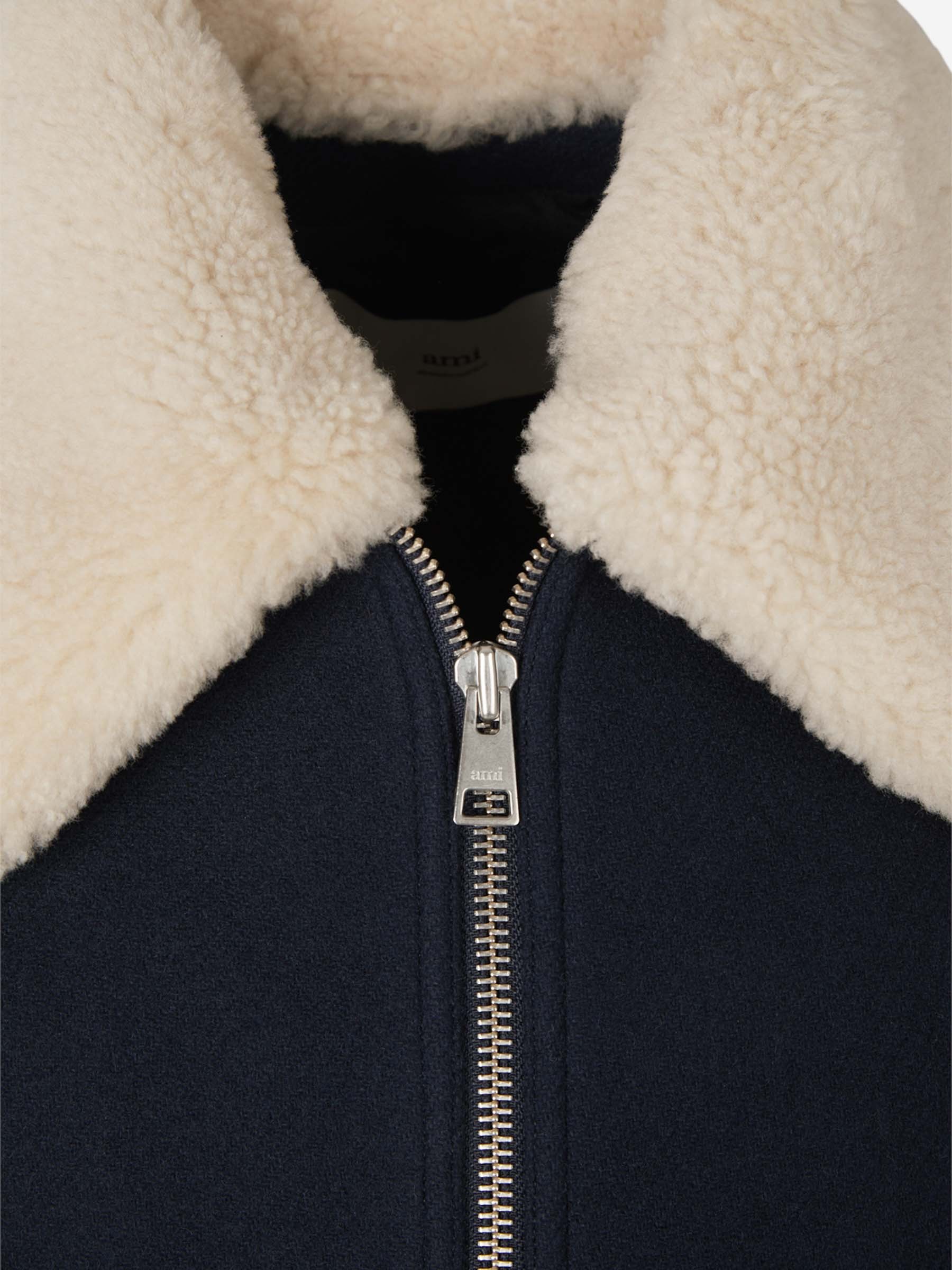 AMI ALEXANDRE MATTIUSSI AMI PARIS LONG-SLEEVED ZIPPED JACKET