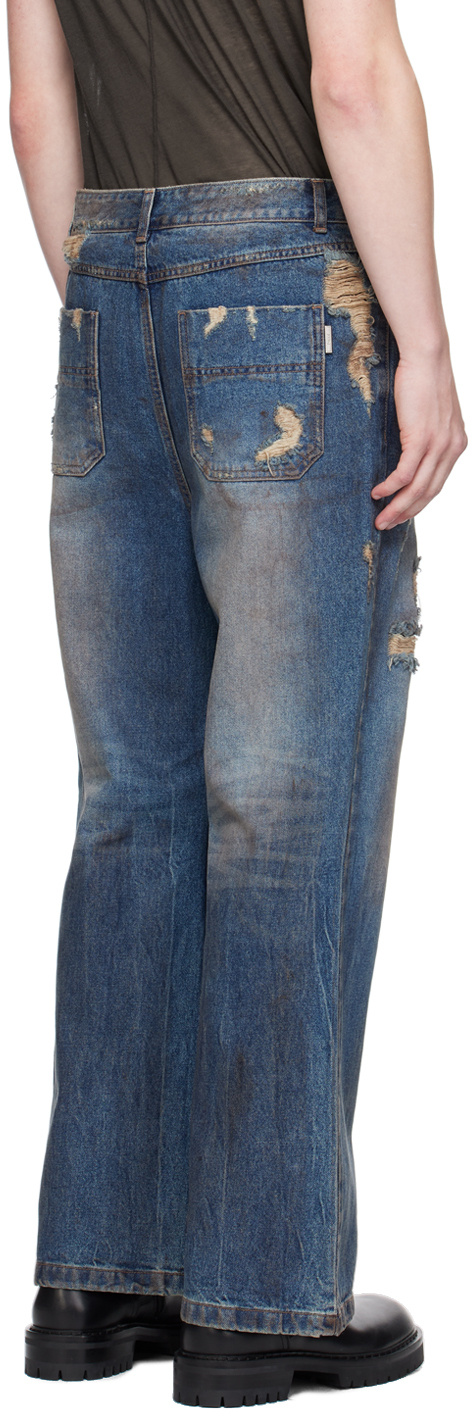 Juunj Oil Washed Bootcut Jeans