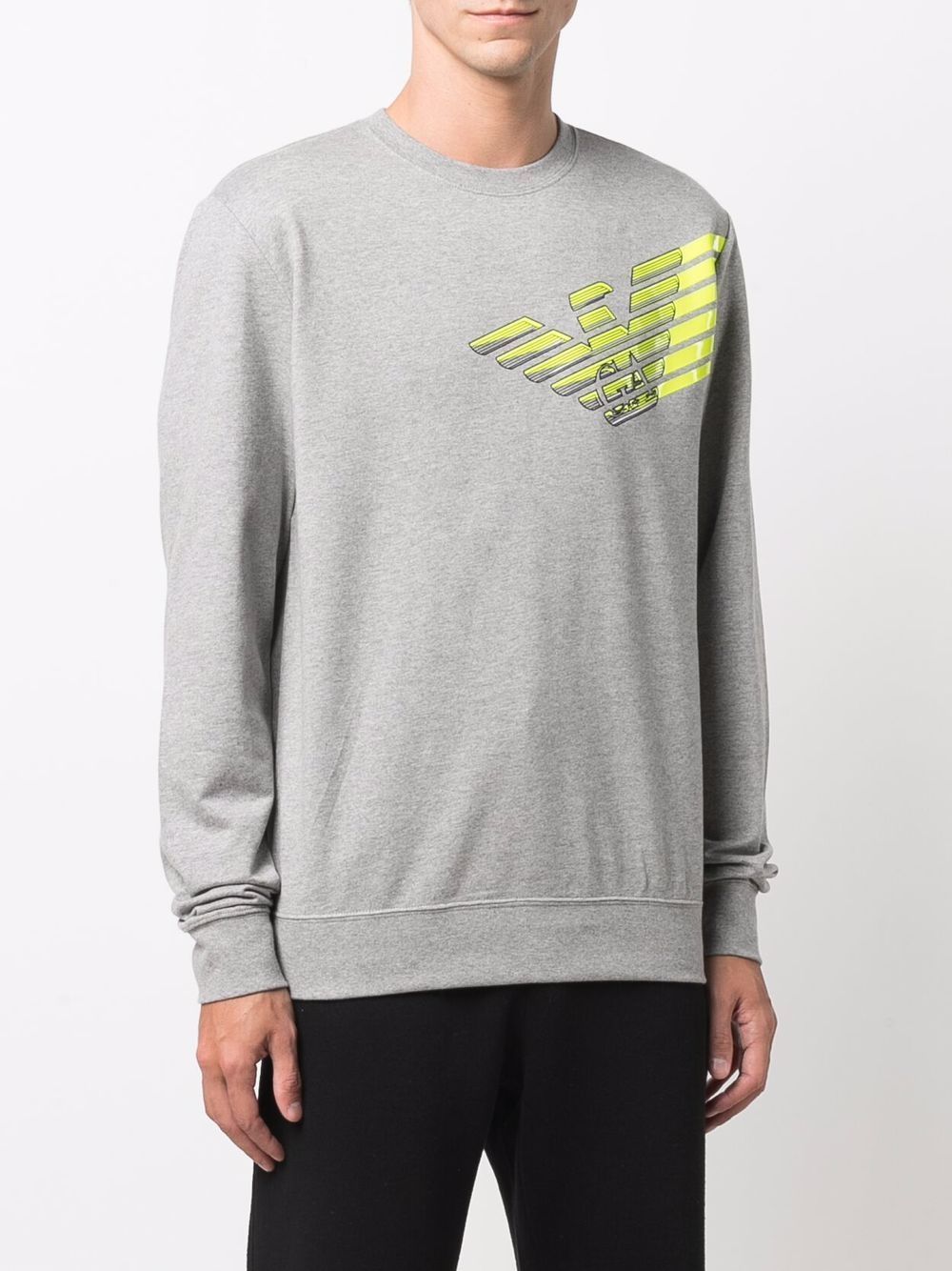 Ea7 Logo-print Sweatshirt In Gray
