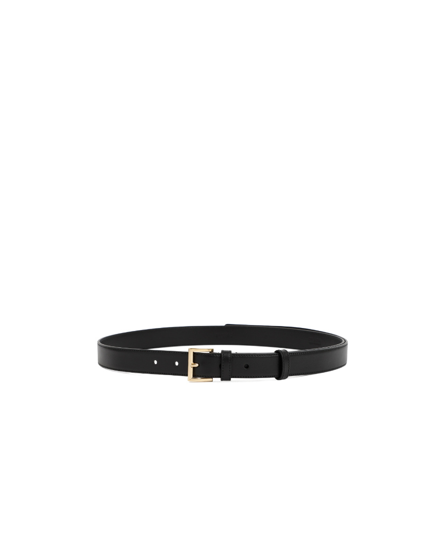 Shop Prada Leather Belt In Black