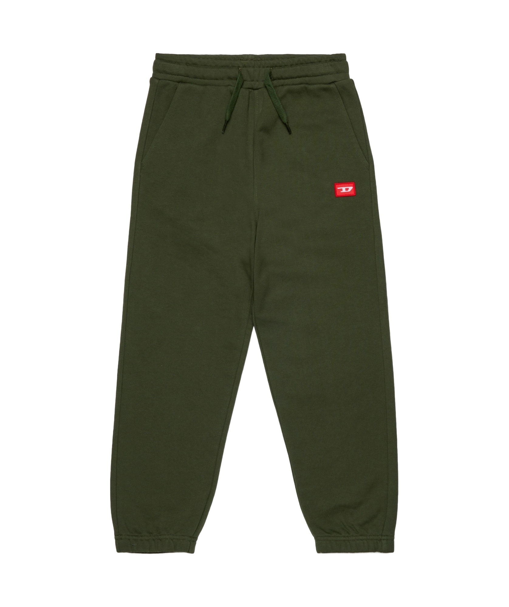 Diesel Kids Cotton Trackpants In Green