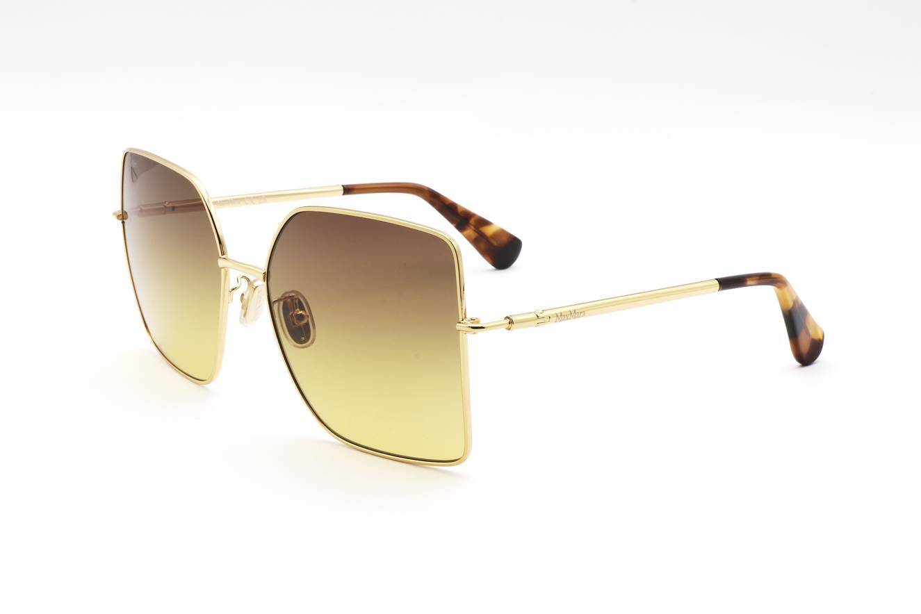 Max Mara Full Frame Sunglasses In Gold