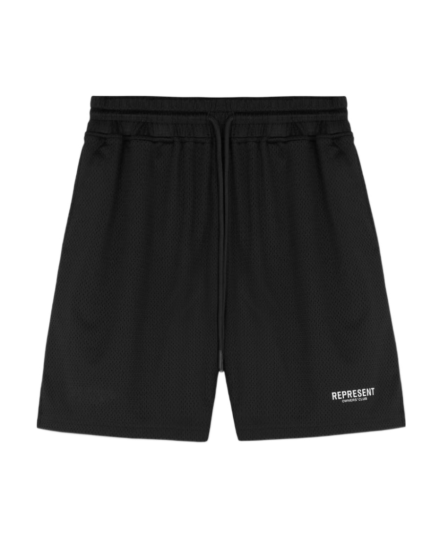 Represent Club Owners Elastic Waistband Back Pockets Shorts In Black