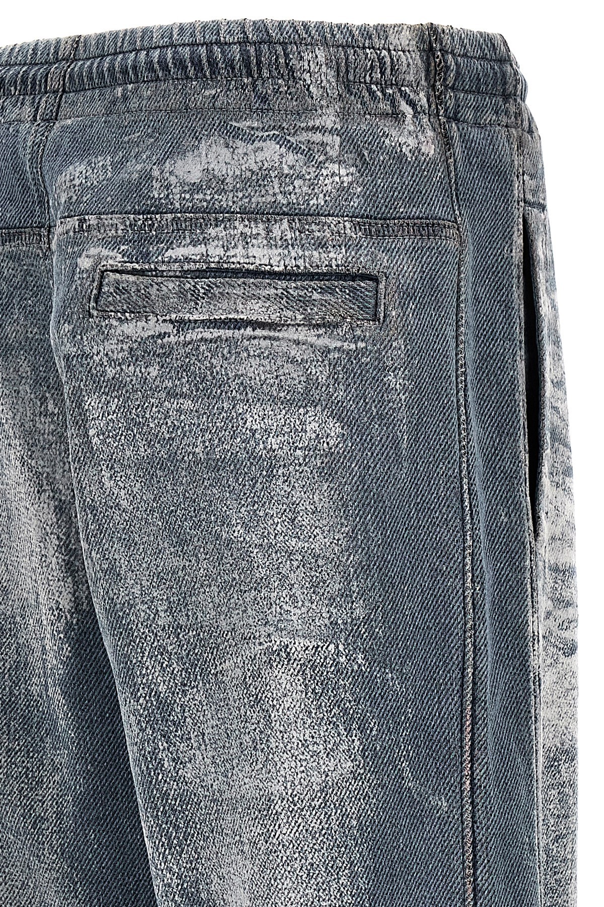 Diesel D-martia Drawstring Jeans In Gray