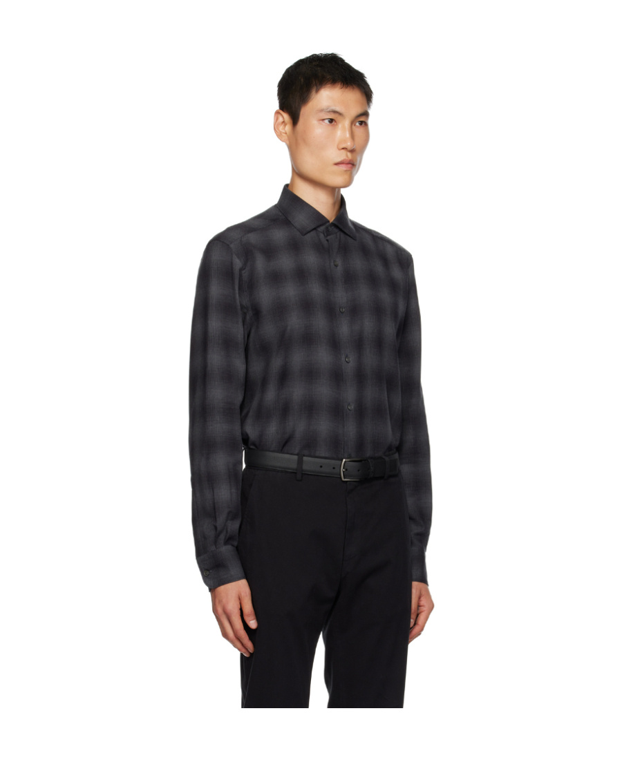 Zegna Cashco Regular Fit Button Down Shirt In Black