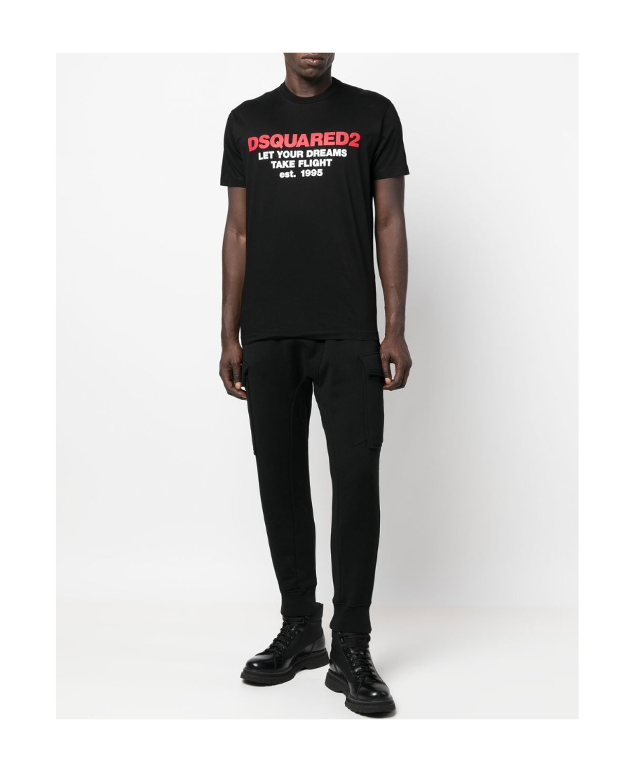 Dsquared2 Cargo-pocket Tracksuit Pants In Black