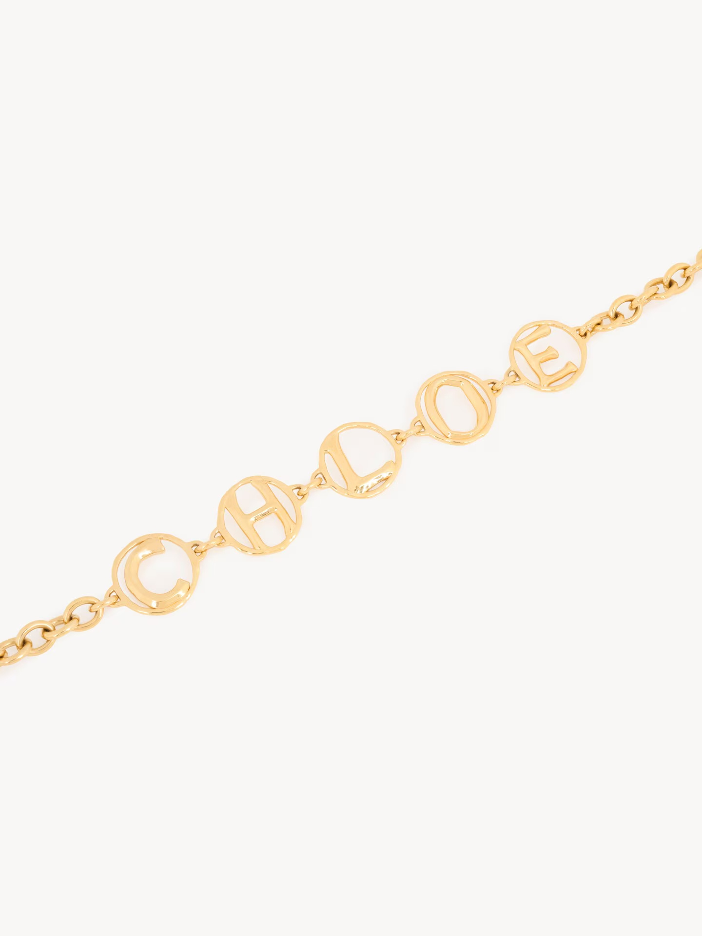 Chloé Golden Chloe Script Jewel Belt In Gold