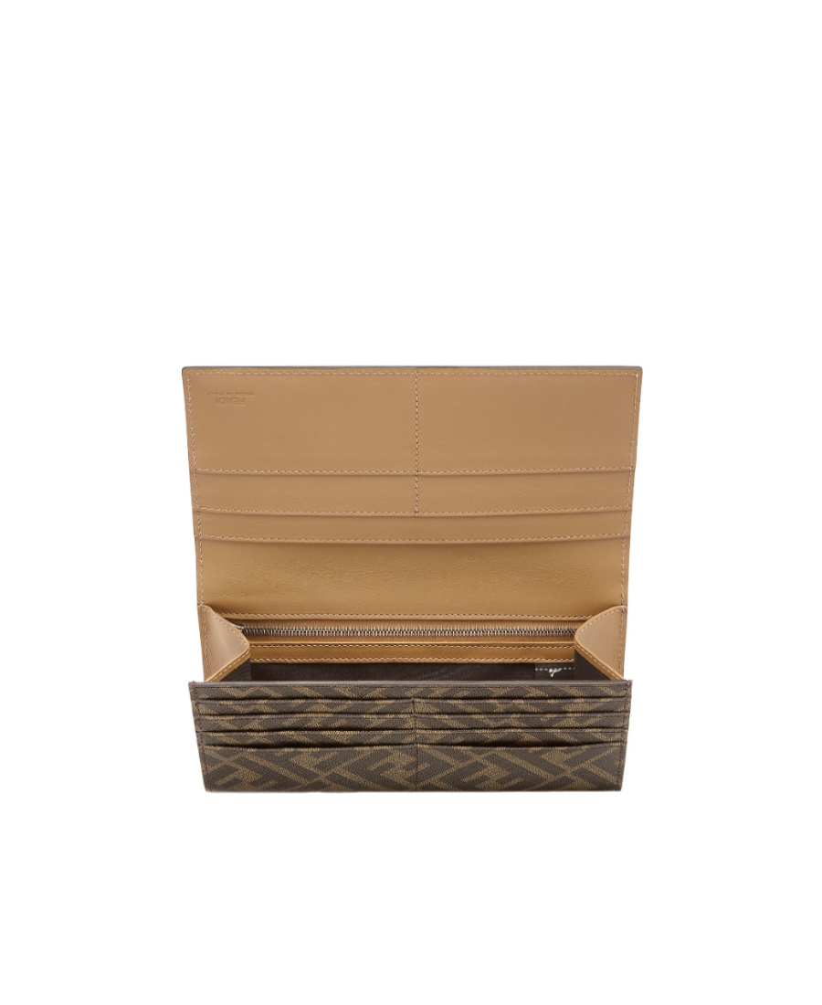 Fendi Continental Bi-fold Wallet In Brown