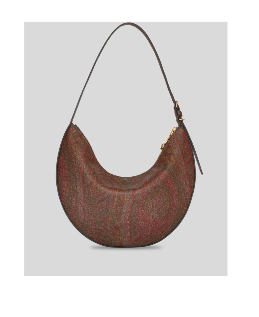 Etro Hobo Essential Small Shoulder Bag In Brown