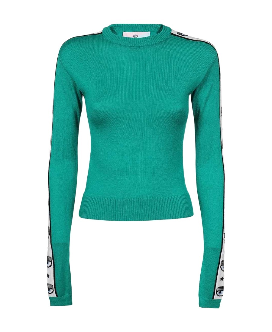 CHIARA FERRAGNI CHIARA FERRAGNI LONG-SLEEVED CREWNECK KNITTED JUMPER