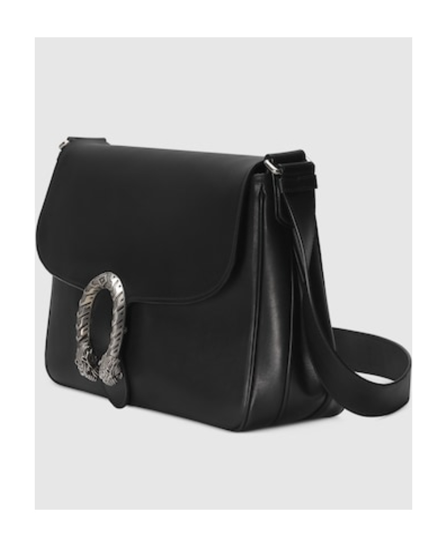 Gucci Dionysus Leather Messenger Bag In Black