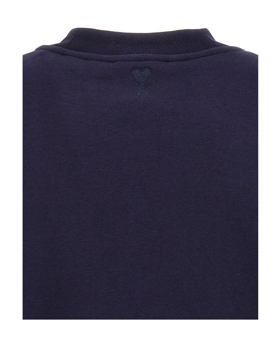 Ami Alexandre Mattiussi Ami Paris Crewneck Long-sleeved Sweatshirt In Blue