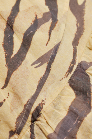 Iro Dauna Tiger-print Ruffled Mini Skirt In Brown