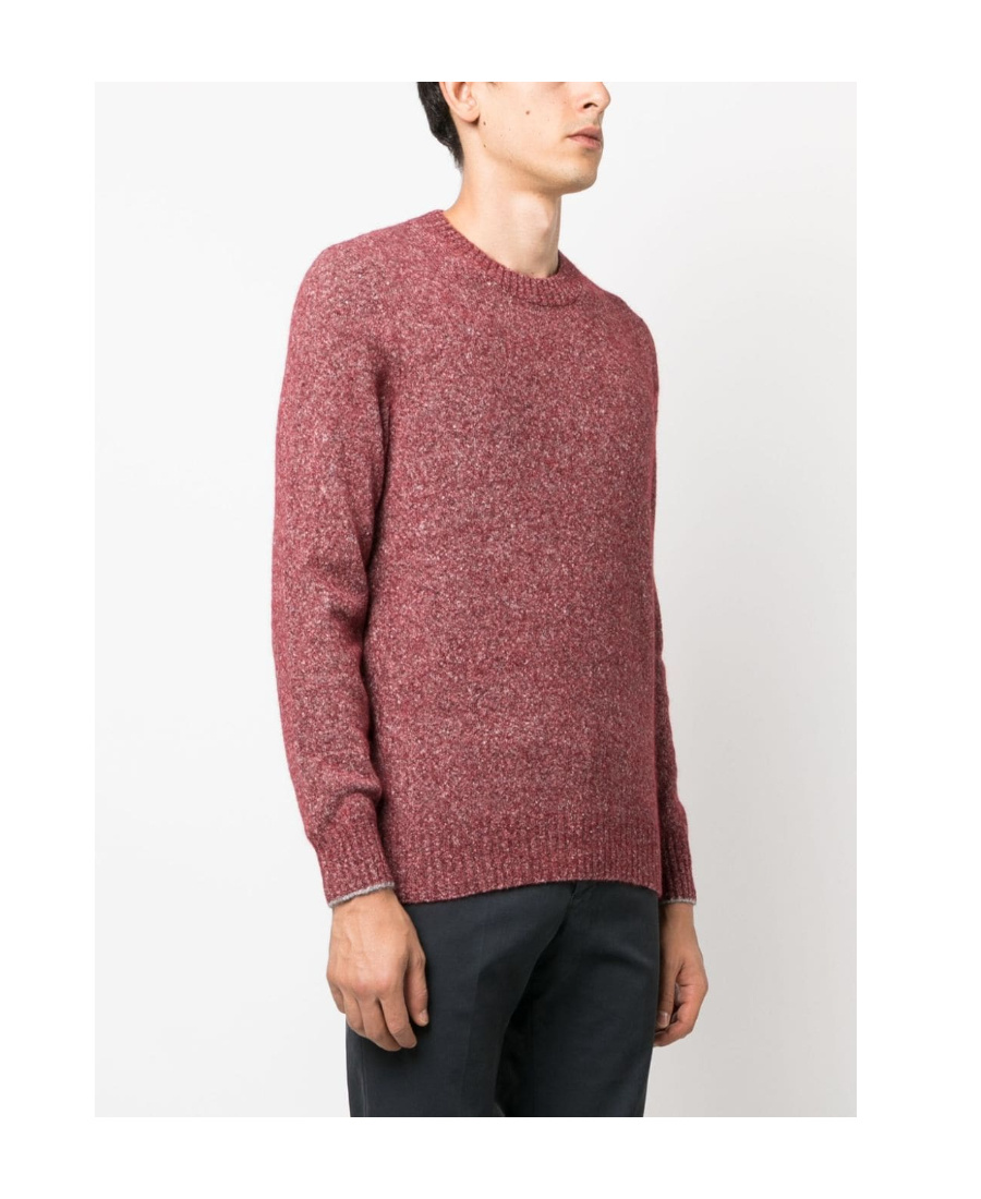 Brunello Cucinelli Versatile Ribbed Crew Neck Knit In Pink