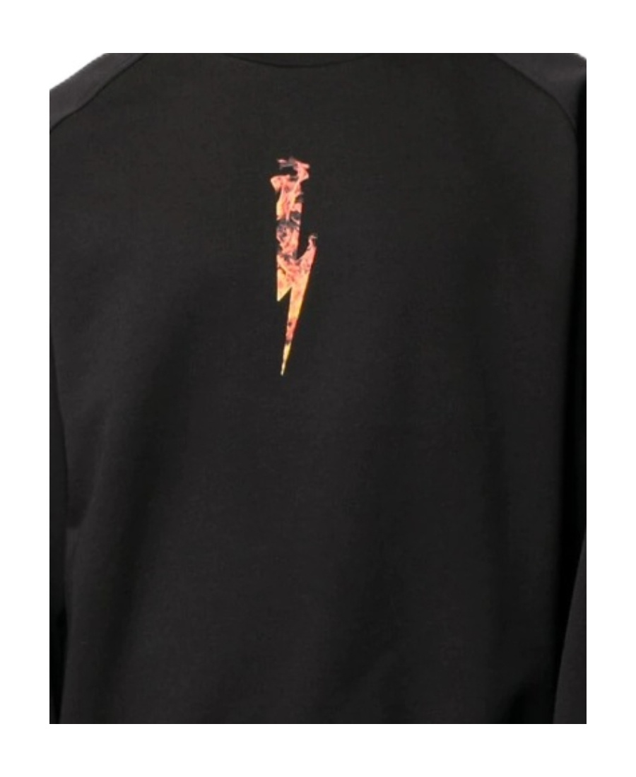 Shop Neil Barrett Printed Sweatshirt In Black