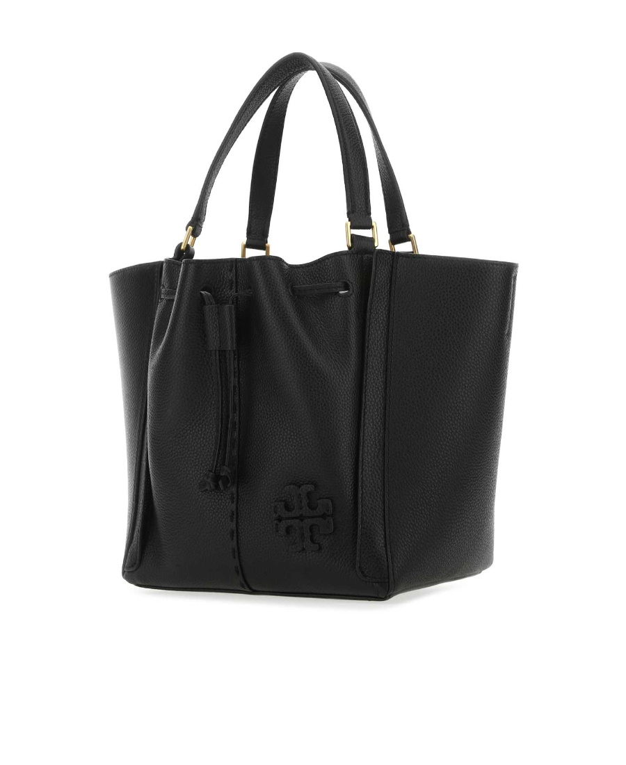 Tory Burch Logo-patch Detail Tote Bag In Black