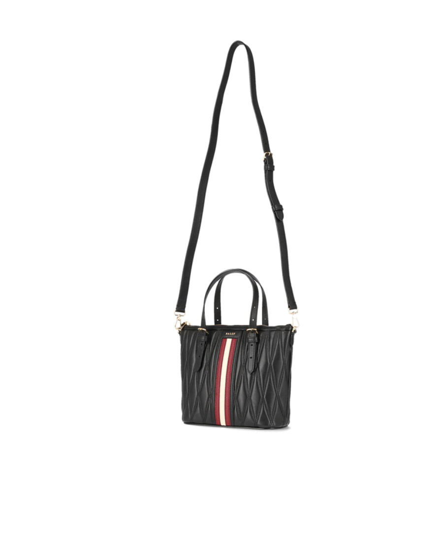 Shop Bally Logo Shoulder Bag In Black