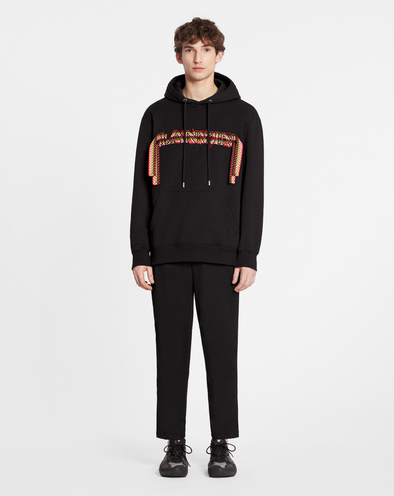 Lanvin Curblace Oversized Hoodie In Black