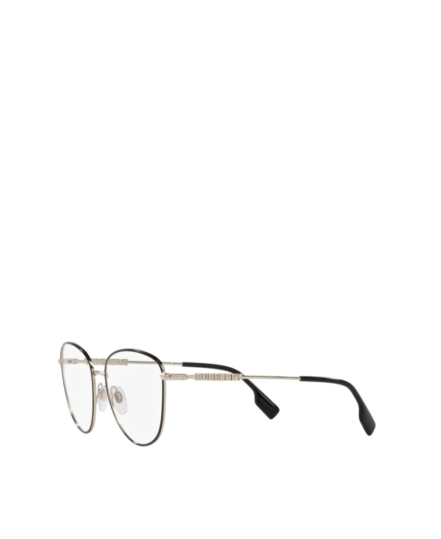 Burberry Logo-lettering Round-frame Glasses In White