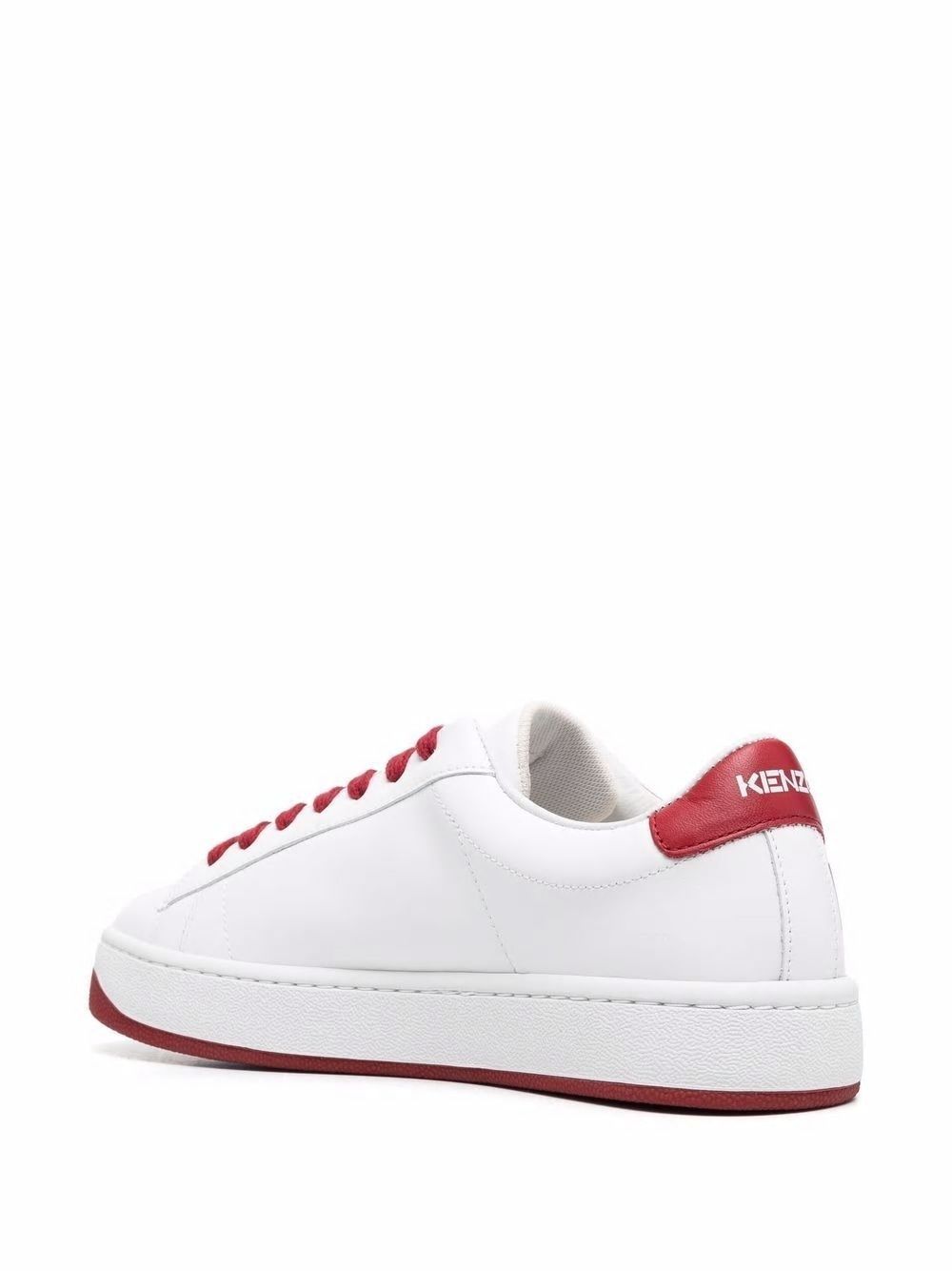 Kenzo Kourt Logo-print Sneakers In White