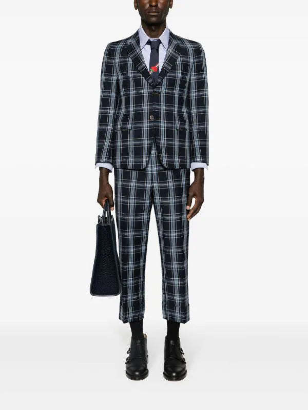 Thom Browne Low-rise Drop-crotch Tailored Trousers In Black