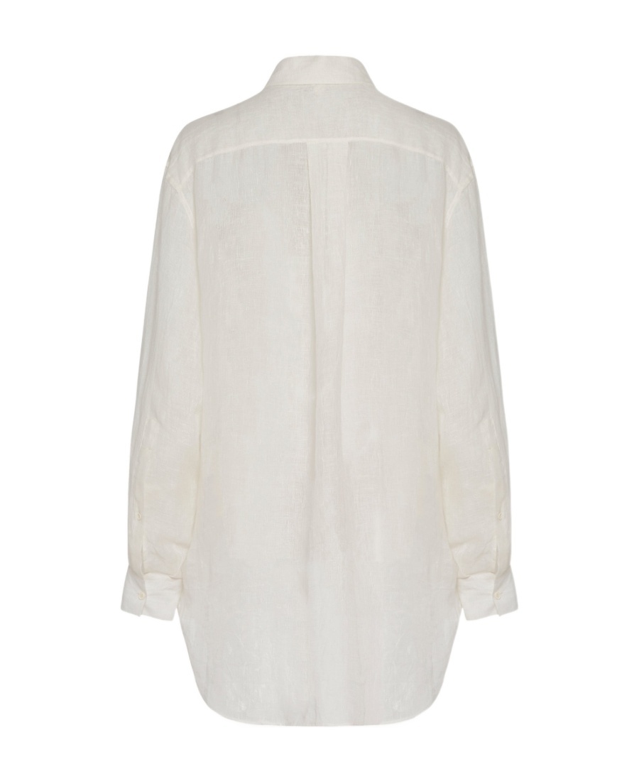 The Row Logo Shirt In Ivory White