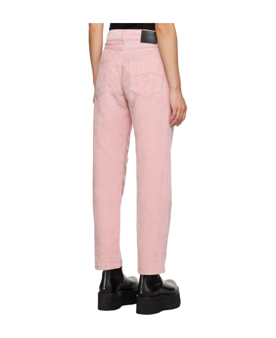 R13 Logo Logo Denim Trousers In Nude