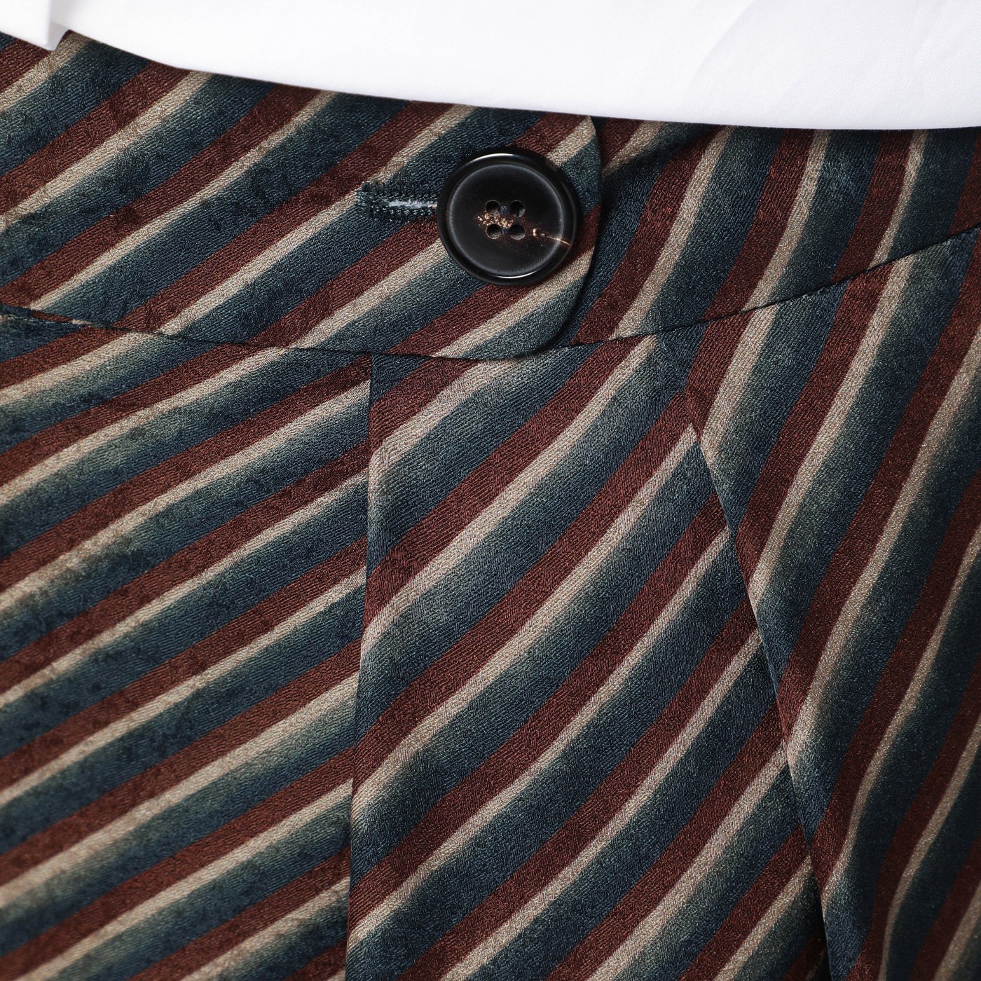 Dries Van Noten Striped Wide-leg Pants Featuring Button Detail In Multi