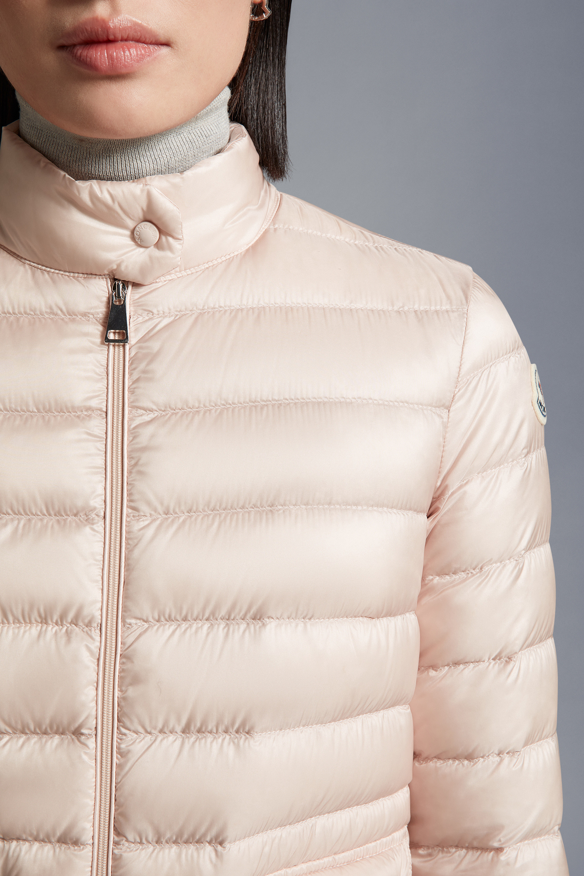 Shop Moncler Lans Short Down Jacket In Pink