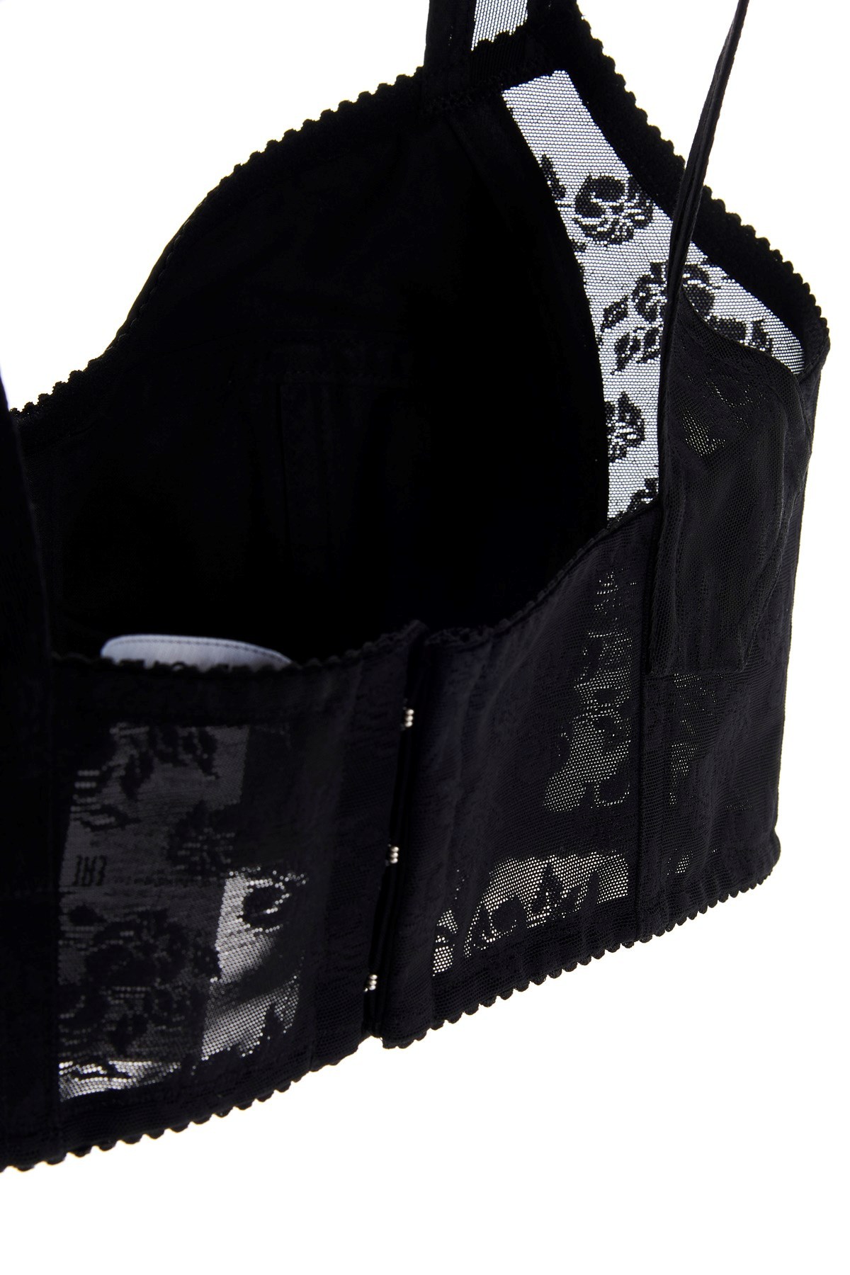 Dolce & Gabbana Cropped Bustier Top In Black