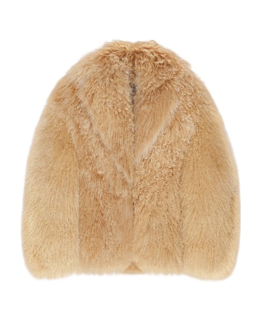 Givenchy Coat In Fur In Nude