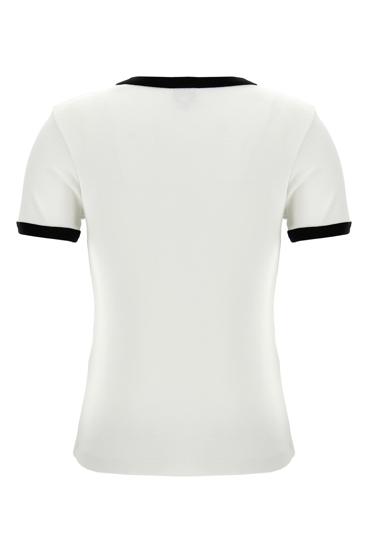 Kenzo White Crewneck T-shirt With Logo Patch On The Front And Contrasting Details In White