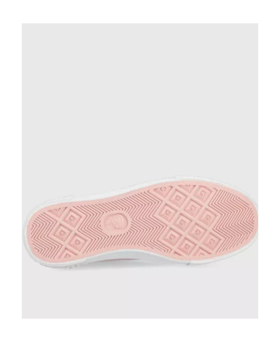 Shop Karl Lagerfeld Logo Printing With Low-top Casual Sneakers In White