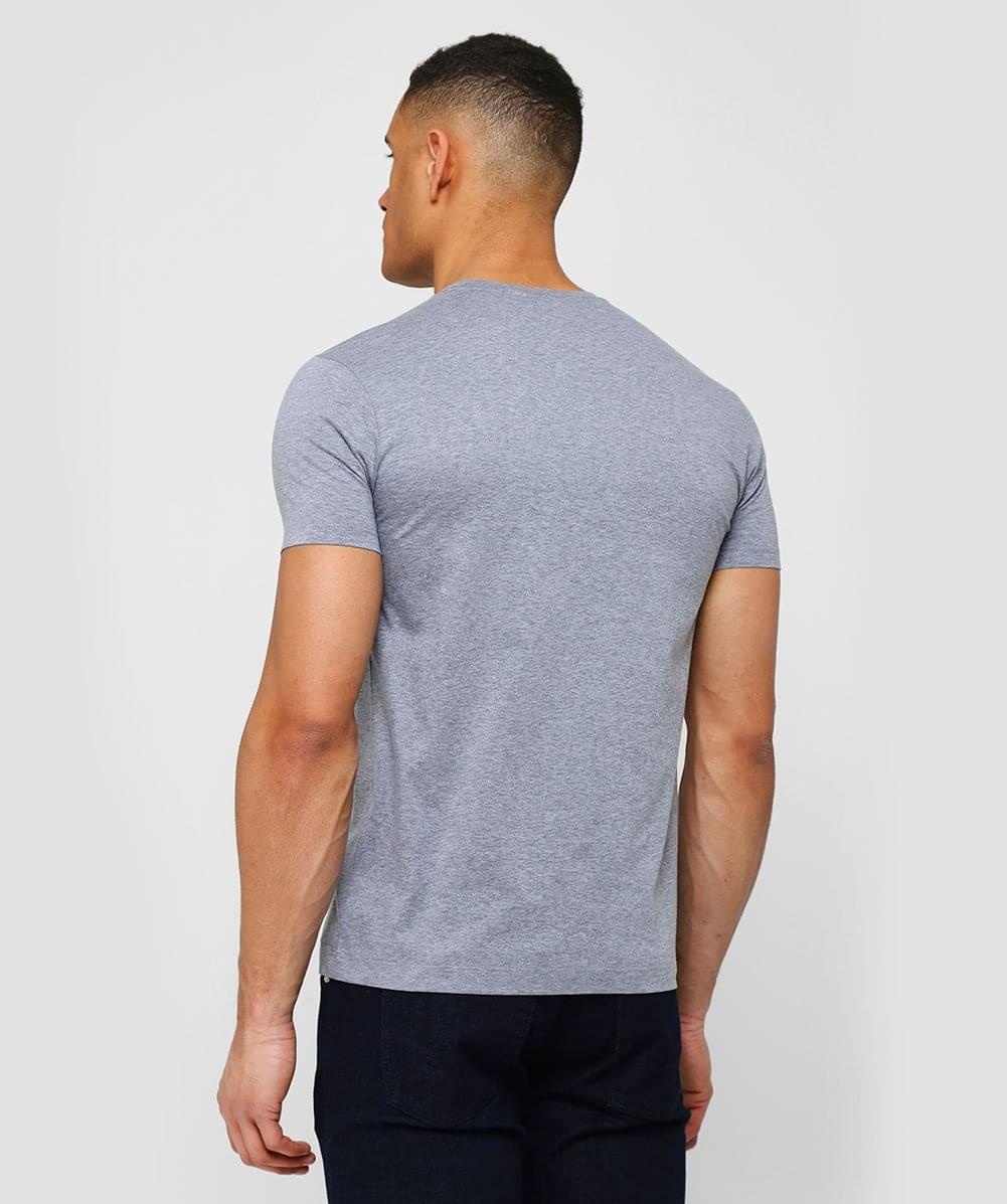 Paul & Shark Round-necked Logo T-shirt In Gray