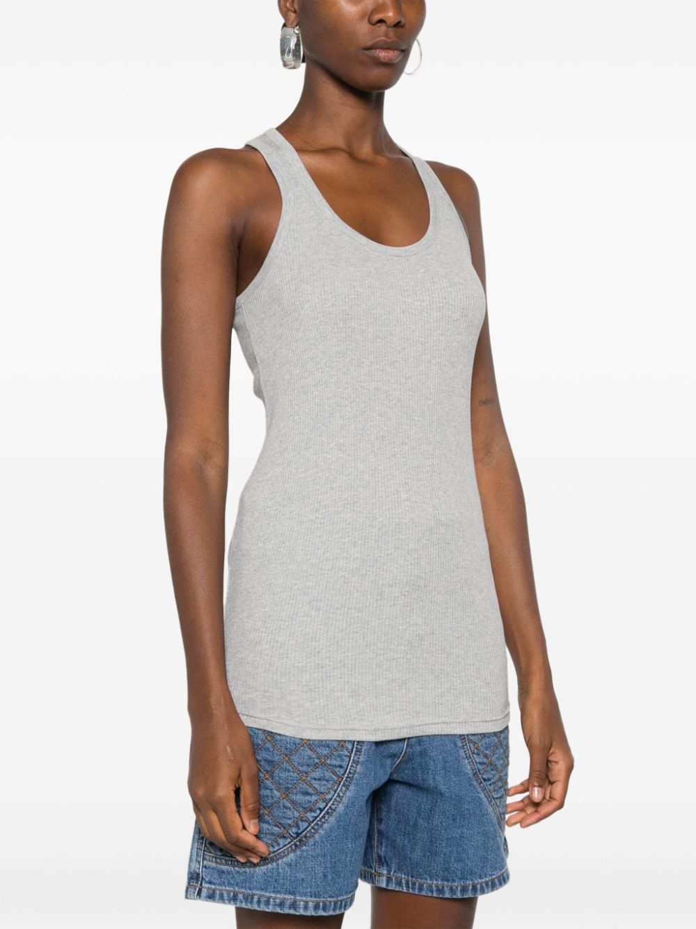 Isabel Marant Tysha Ribbed Tank Top In White