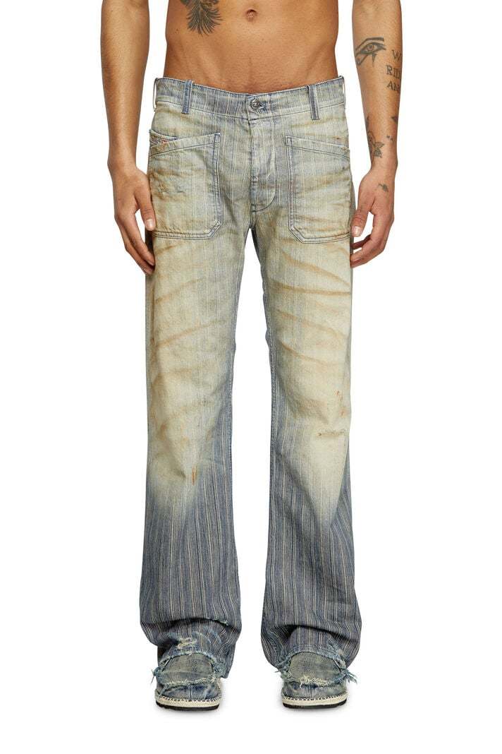 Diesel Blue Bootcut D-mooriz 09l55 Jeans In Medium Blue