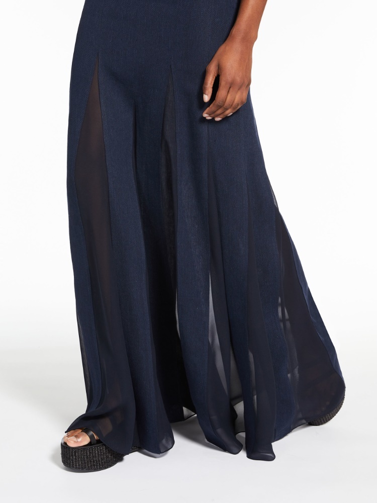 Max Mara Georgette Skirt In Black