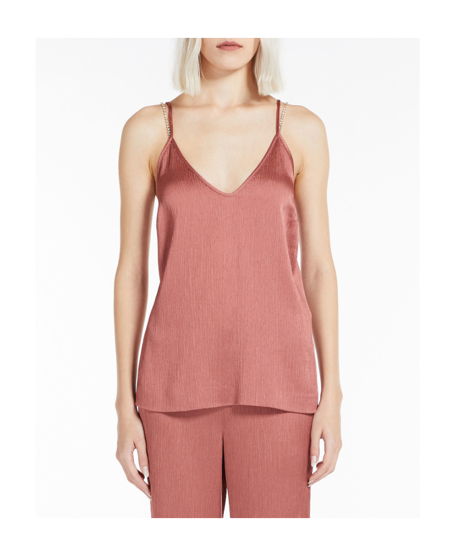 Max Mara Logo Vest In Pink