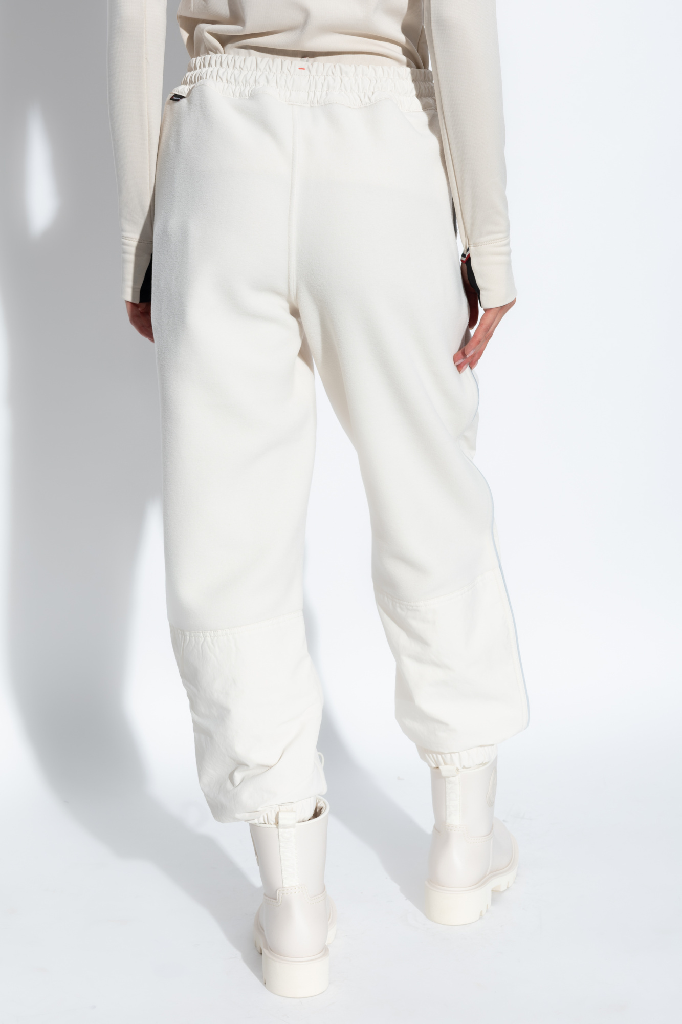 Moncler Apres Ski Panelled Drawstring Trousers In Nude
