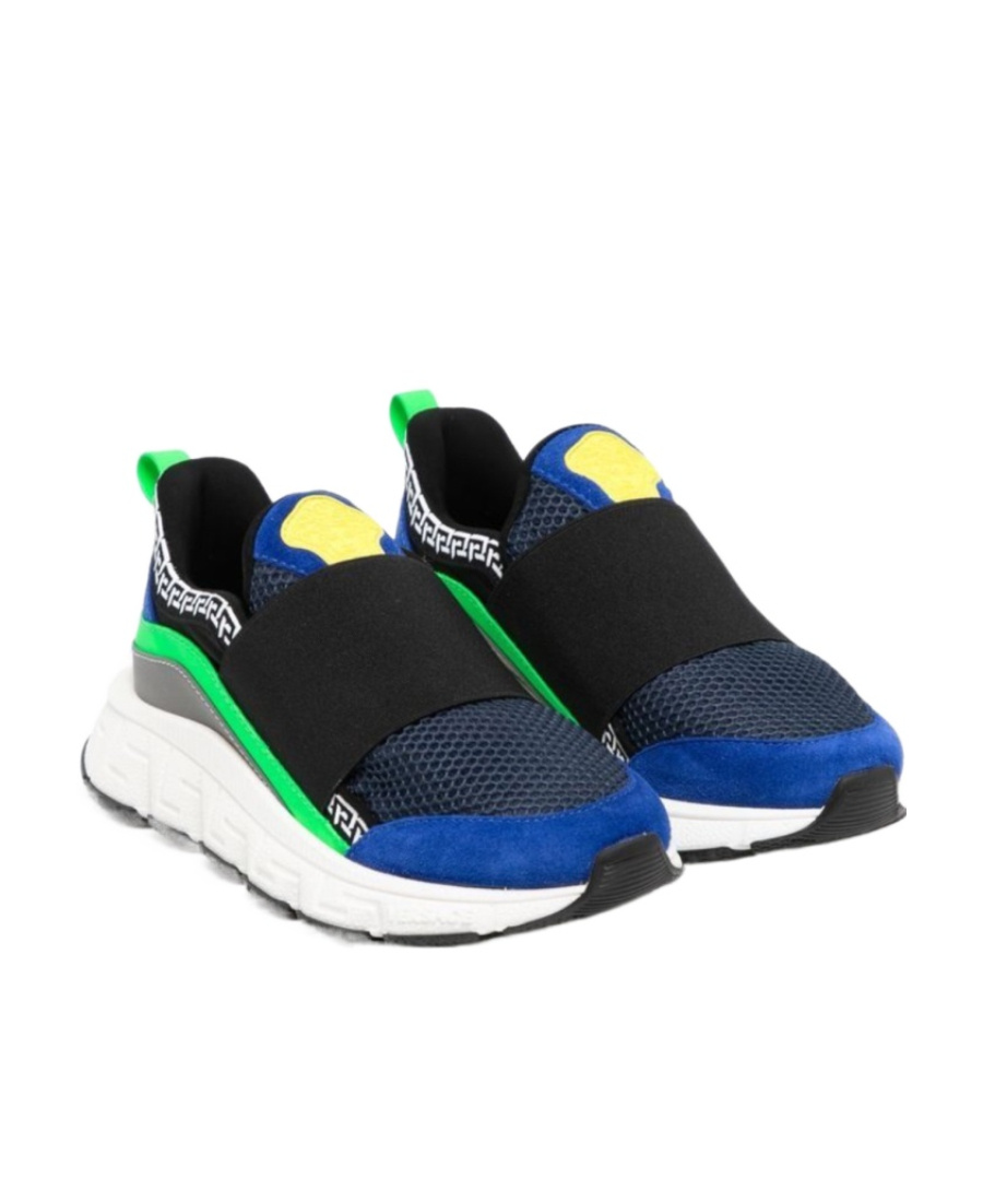 Versace Trigreca Low-top Sneakers In Black