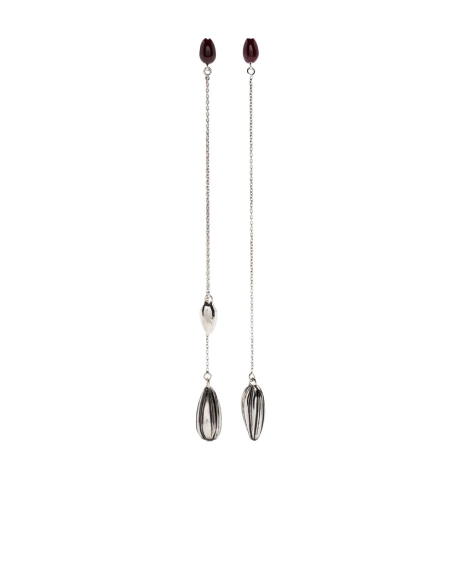 Lemaire Bead-embellished Drop Earrings In White