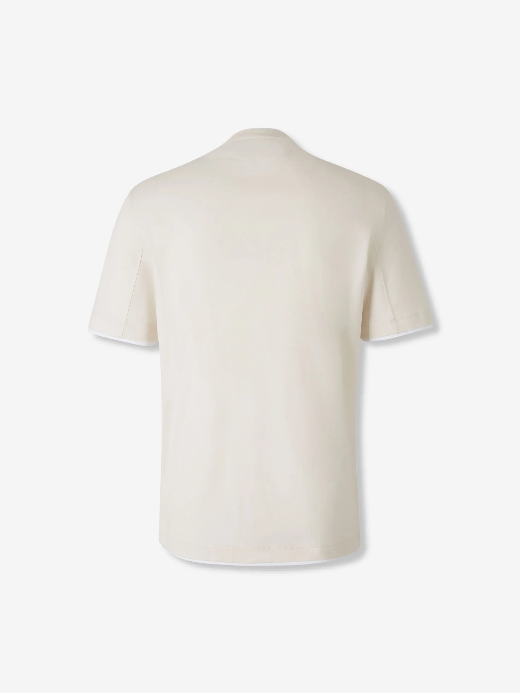 Brunello Cucinelli Ribbed-trim Cotton T-shirt In White