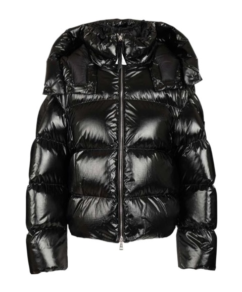 Moncler X Ee72 By Edward Enninful Lothar Glossy Down Jacket In Black