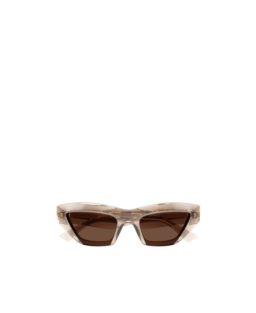 Bottega Veneta Transparent Cat-eye Frame Sunglasses In Multicolor