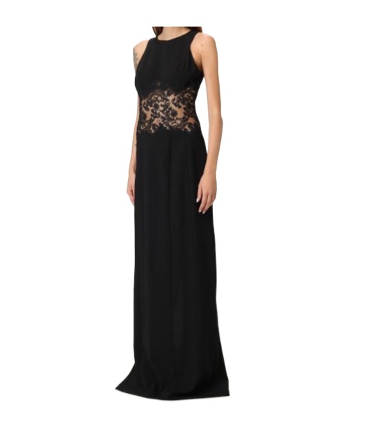 Ermanno Scervino Lace-insert Sleeveless Dress In Black