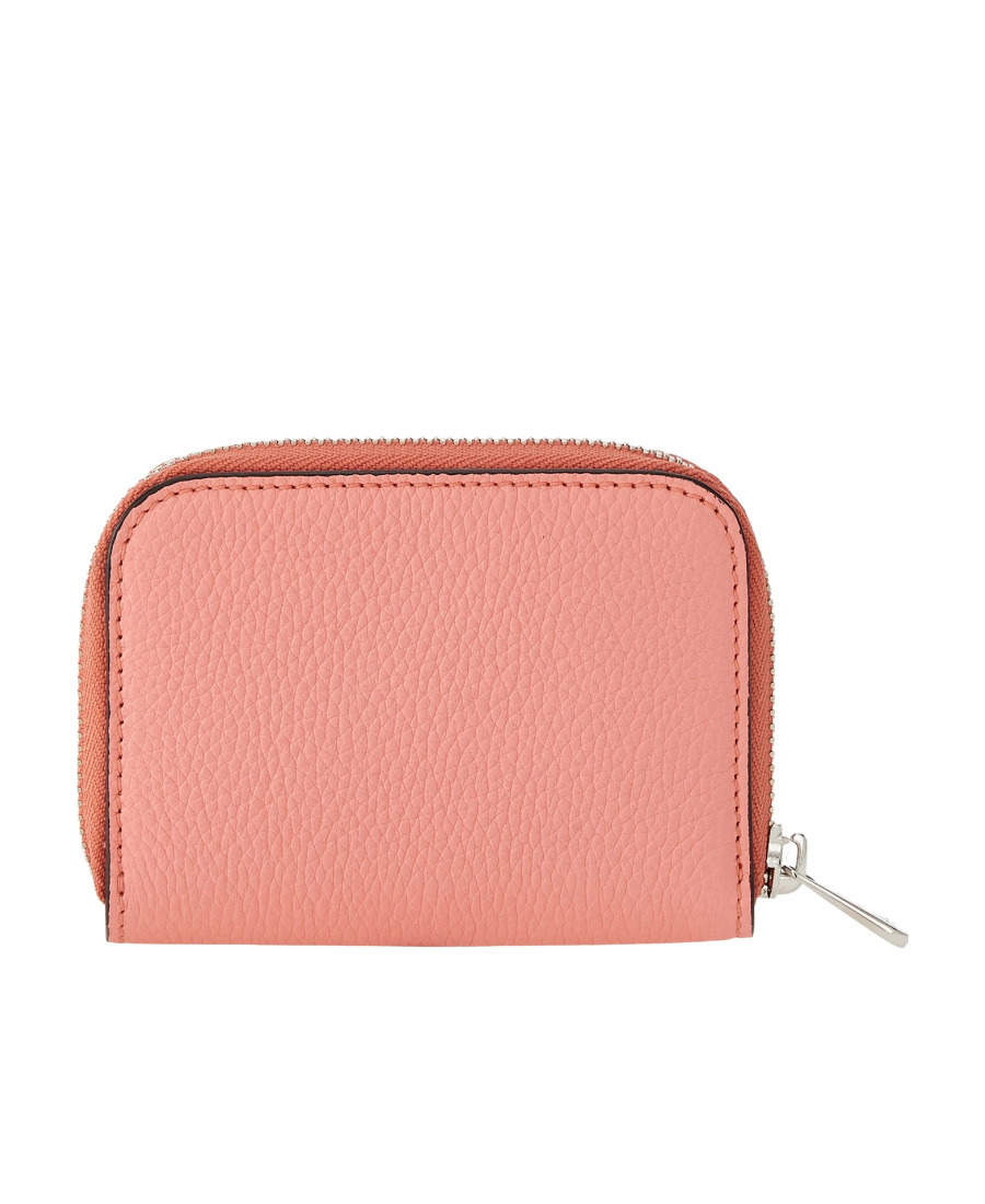 Ferragamo Salvatore  Gancini Zipped Card Holder In Pink