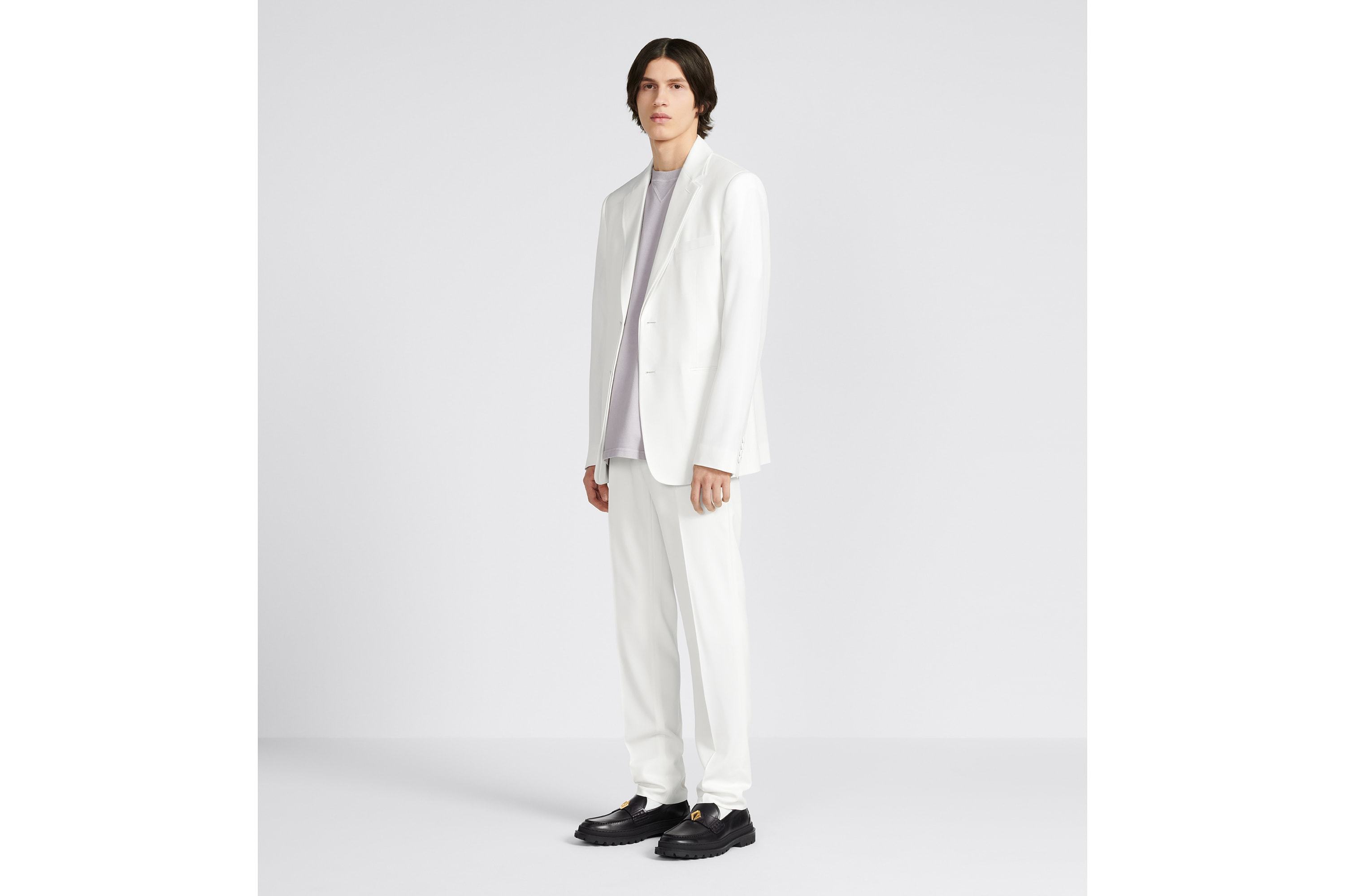 Dior Single-breasted Suit Jacket In White