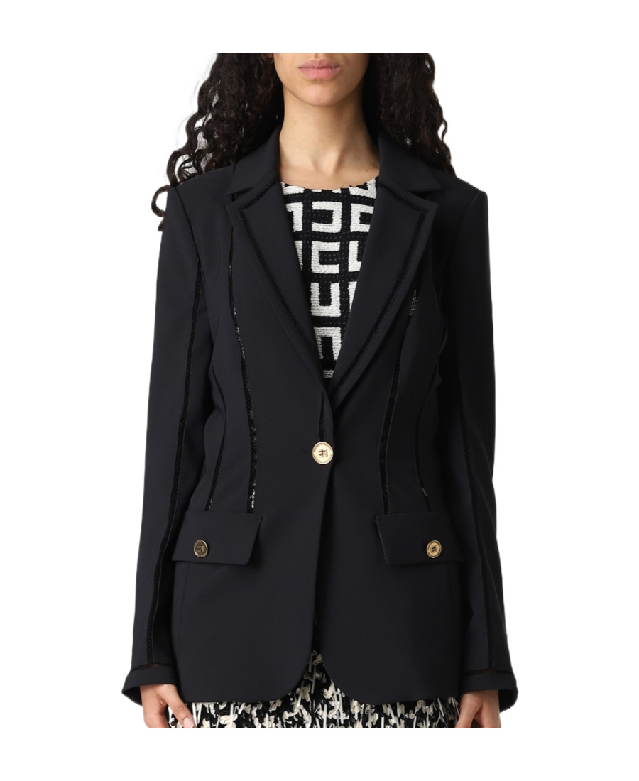 Elisabetta Franchi Single-breasted Suit Jacket In Black