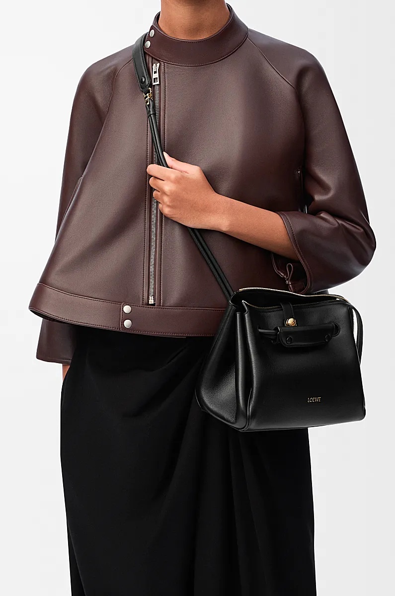 Loewe Small Madrid Bag In Supple Calfskin In Black
