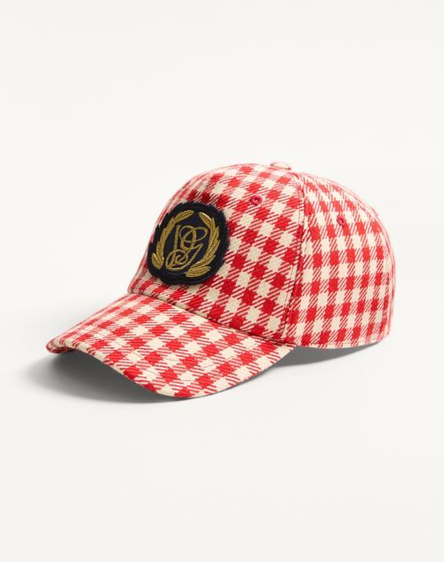 Valentino Garavani Garavani Baseball Cap In Cotton And Wool With Patch
